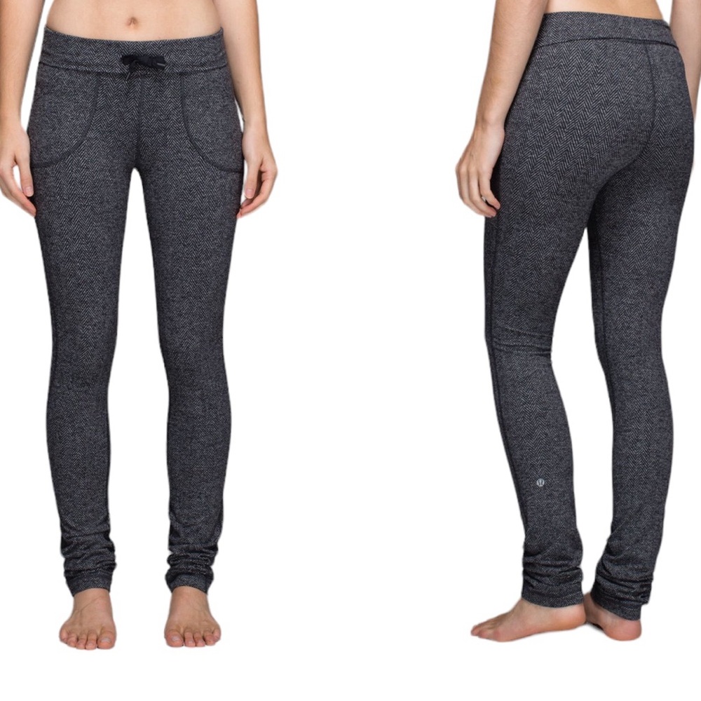 Lululemon Skinny Will Pant *Luon Giant Herringbone Black *Luon // Size 4